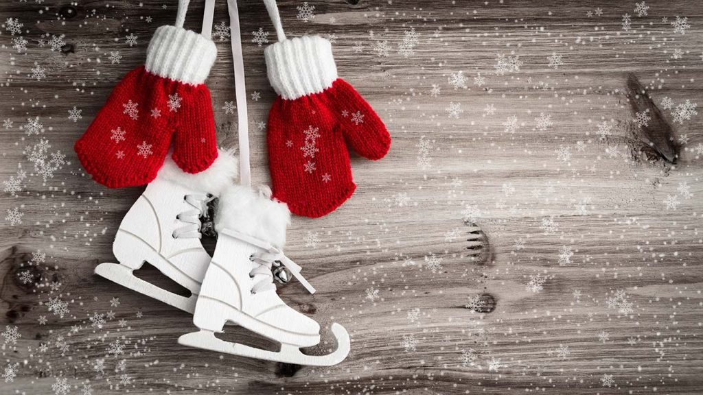 Eislaufen mit Schlittschuhen