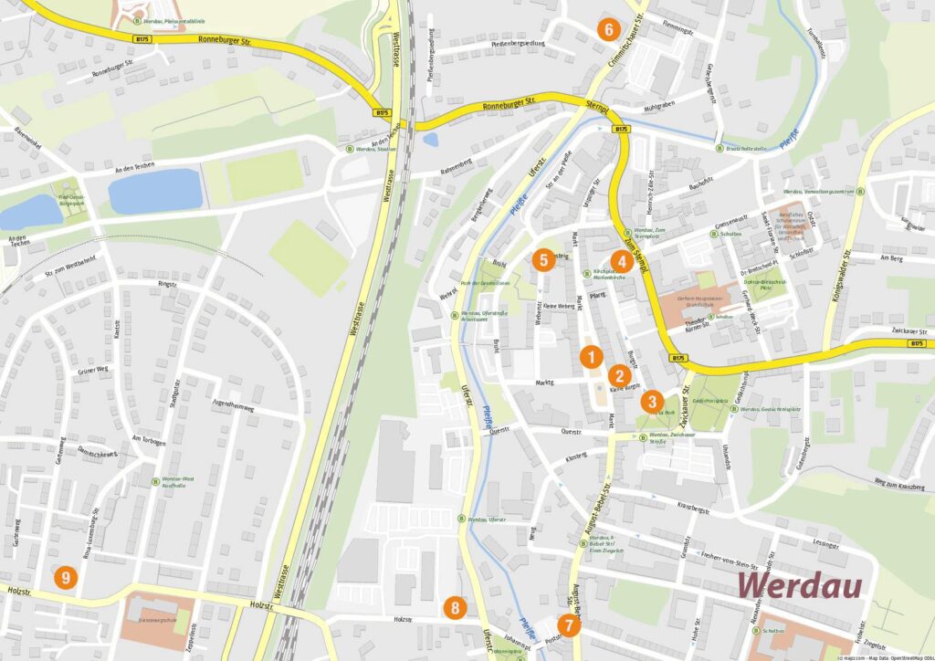 Werdau Stadtkarte