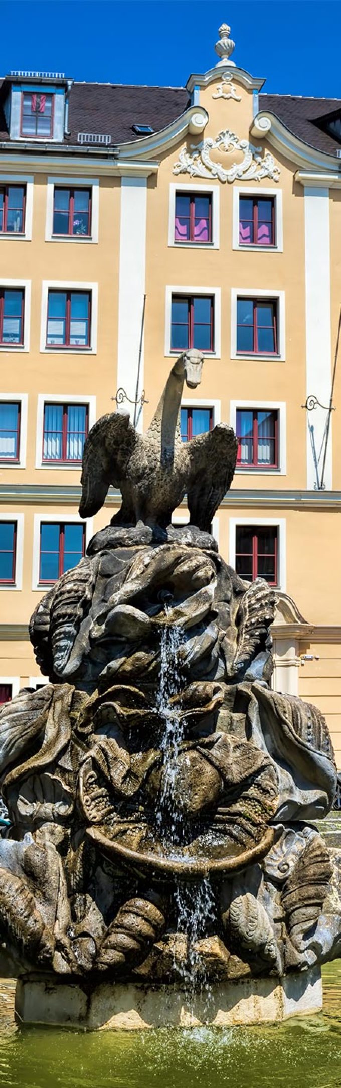 Der Schwanenbrunnen in Zittau