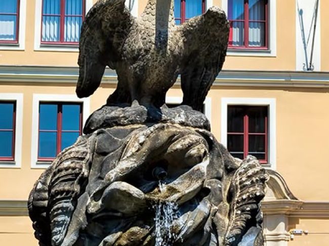 Der Schwanenbrunnen in Zittau
