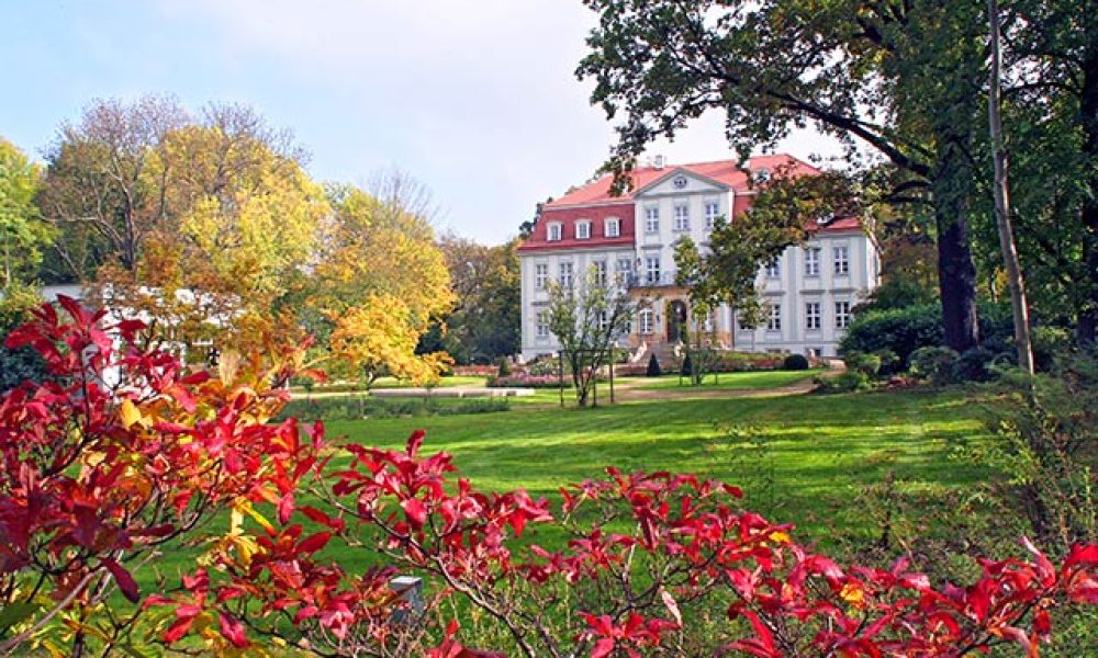 Schloss Güldengossa in Herbstfarben