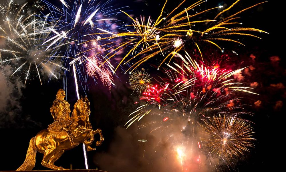 Feuerwerk über Dresden